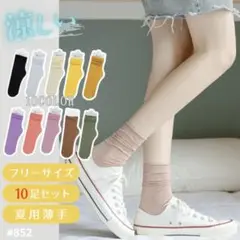 夏用 薄手 靴下 10足セット フリーサイズ