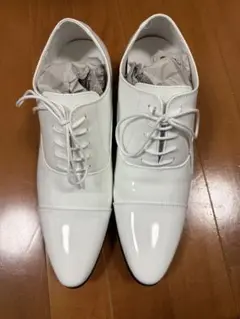 シークレットシューズ　白　メンズ　タキシード　結婚式　26cm 箱あり　+7cm