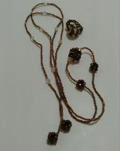 ハンドメイド ラリエッタとリングのセット
