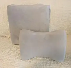 【美品】ニトリ ホワホワクッション 低反発腰当てクッション グレー