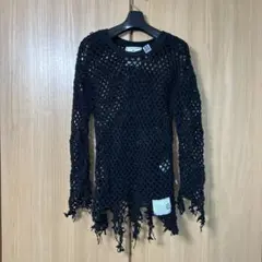Maison Mihara Yasuhiro メッシュニットセーター ブラック