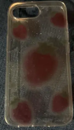 いちご柄ソフトケース iPhone16e用