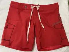 Volcom レッド 水着 ポケット付きメンズ　S