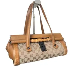 GUCCI グッチ 人気急上昇モデル バンブー GGキャンバス ハンドバッグ