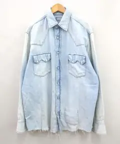 未使用 BLUE BLUE ウエスタン ユーズドウォッシュシャツ