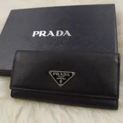 【極美品✨入手困難】PRADA プラダ 6連キーケース サフィアーノレザー 黒