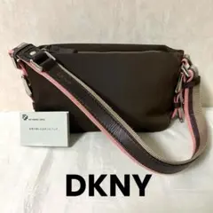 ★ 美品★ DKNY★ キャンバス×レザー ワンショルダーバッグ ハンドバッグ