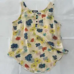 ANAP フラワープリント ノースリーブシャツ
