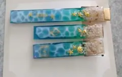 ハンドメイドのヘアクリップです。