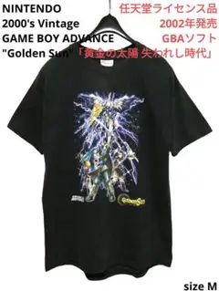 任天堂！2002年発売GBAソフト「黄金の太陽 失われし時代」Tシャツ黒M