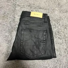 mnml ワックスコーティングスキニーデニムストレッチ 30 レザー
