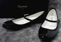 新品 repette レペット レザー フラットシューズ 36 ブラック 箱付き