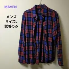 MAVEN/メンズチェックシャツ　サイズL