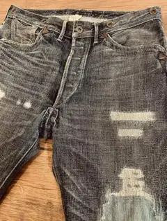 最終 名品 RRL ストライプトラウザー デップ ボルチモア黒シャン木村