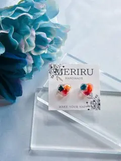 【匿名配送】本物のお花が入った ピアス　イヤリング