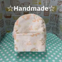 ハンドメイド　ミニリュック型ポーチ　ハワイアン