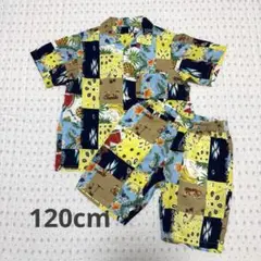 【美品】ブリーズ 子供 アロハ 半袖シャツ&ショートパンツ セット 120 総柄