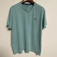 ポロ ラルフローレン VネックTシャツ4XL（ XL相当）ミントグリーン