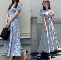COCODEAL フラワープリントカシュクールワンピース