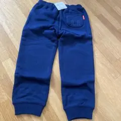 【新品】ミキハウス　裏起毛スウェットパンツ　ネイビー 100