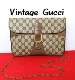 良品 極希少!Gucci ビンテージショルダーバッグ 2way クラッチバッグ