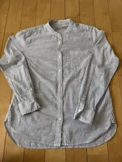無印良品 無印 スタンドカラー シャツ ブラウス Lサイズ