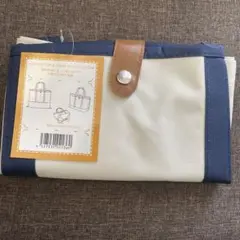 新品未使用 折りたたみ2WAYトートバッグ ホワイト/ネイビー