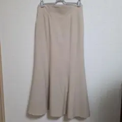 ベージュ フレアロングスカート☆