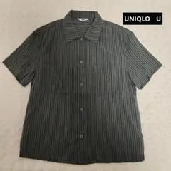 ユニクロ　UNIQLO U　シャツブラウス　ストライプ　綿100% M