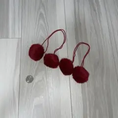 ヘアゴム 赤 2個セット