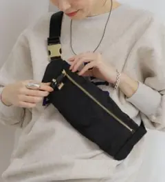 美品★ORSETTO★オルセット★ボディバッグ★ウエストポーチ★カーキ ORSETTO オルセット ナイロンボディバッグ FORTE 01-089-01 正規