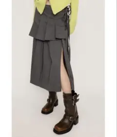 【未使用品】LAYERED PLEATS SK レイヤード プリーツ スカート