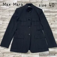 【美品】マックスマーラ★サファリジャケット　白タグ　シルク　イタリア製　40