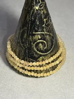 天然石 金運　ゴールドルチルクォーツ　3.3㎜玉　3連　ブレスレット
