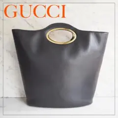 美品★ オールドグッチ GUCCI バケツ型 ハンドバッグ トートバッグ