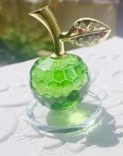 りんごクリスタルサンキャッチャー⭐️グリーン⭐️開運風水プレゼント金運縁起