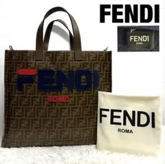 美品 入手困難⭐️FENDI × FILA トートバッグ ズッカ 保存袋付 大容量