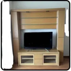 【大塚家具】テレビボード 飾り棚　収納棚　ダウンライト付き