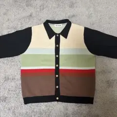 XLサイズ TTT MSW 22AW Border Knit Cardigan ttt_msw Boarder Knit Cardigan