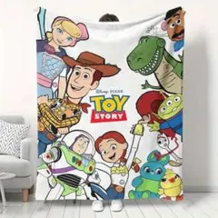 Disney トイ・ストーリー＆でかっプリント柄仕様☆毛布【100×150cm】