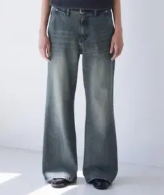 【LUENNA】 セミフレアデニムパンツ