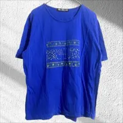 エクース 半袖 プリントTシャツ 英字ロゴ 花柄 綿100% 日本製 ゆるダボ