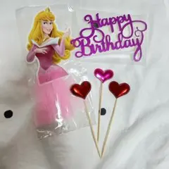 オーロラ姫　ケーキトッパー　お祝い　誕生日　バースデー　ピック