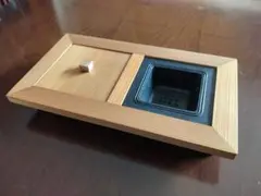 昭和レトロ　木製小物入れ付き灰皿