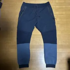 ネイビー/グレー スリムフィットパンツ XL