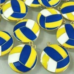 【25こ】バレーボールチャーム♡キーホルダー素材♡ハンドメイドに♡♡