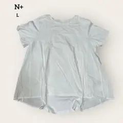 N+ フレアシルエットカットソー Lサイズ　カジュアル　ナチュラル