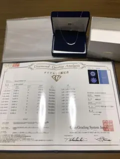 鑑定書付 pt900 pt850 Dカラー ダイヤモンドラインネックレス
