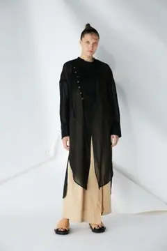 【ENFOLDエンフォルド】シアーシャツワンピース シアーブラウス