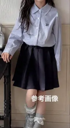 DAZY ストライプシャツ プリーツスカート